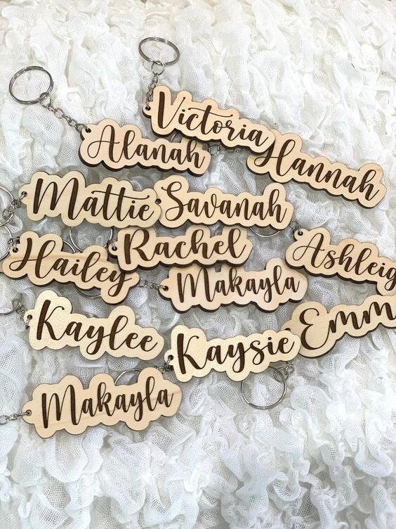 Llavero personalizado con nombre grabado