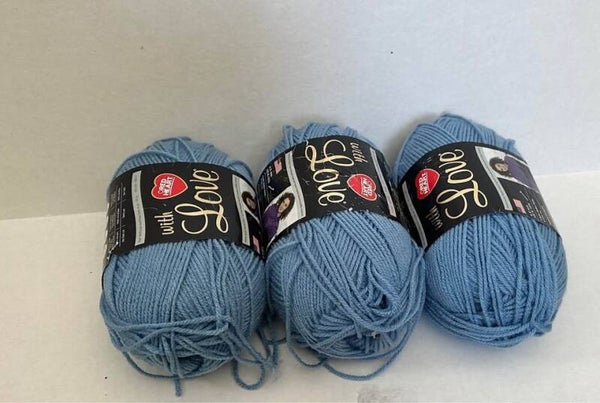 Bundle of 3 skeins of Red Heart with Love Yarn.