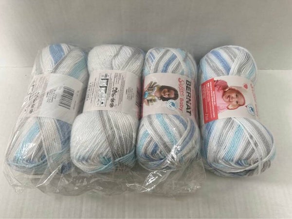 Bundle of 4 skeins of Bernat Softee Baby Yarn