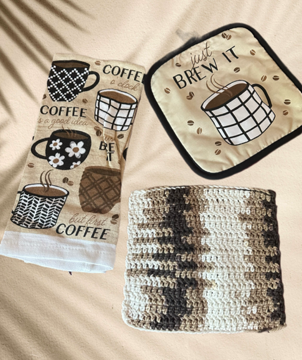 3 pc Coffee Break Dish Towel Set