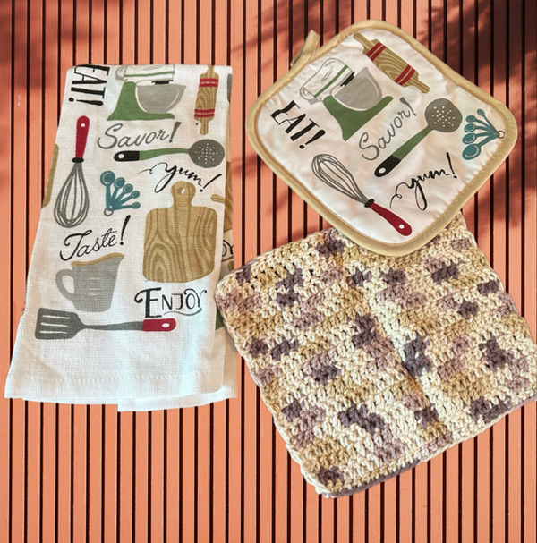 3 pc Cooking Theme Dish Towel Set