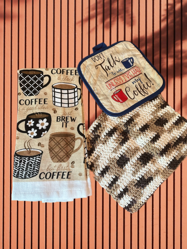 3 pc Coffee Break Dish Towel Set
