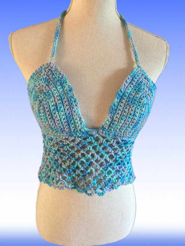 Water Wave Netted Bikini Top