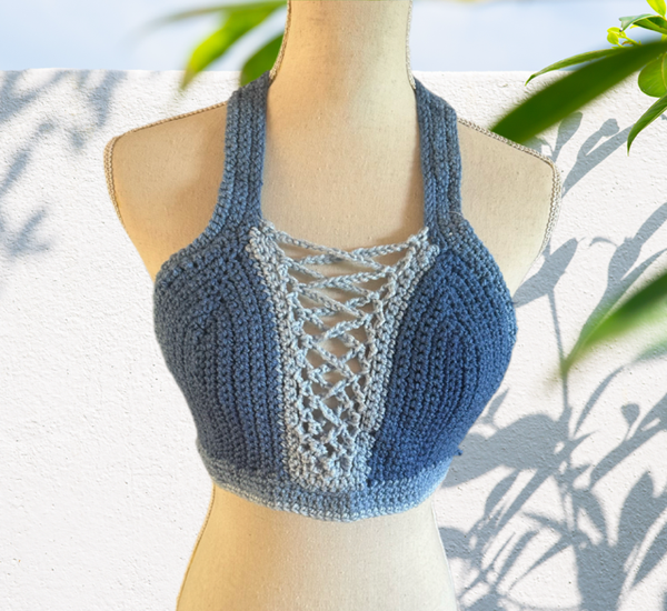 Nautical Open Sea Netted Bikini Top