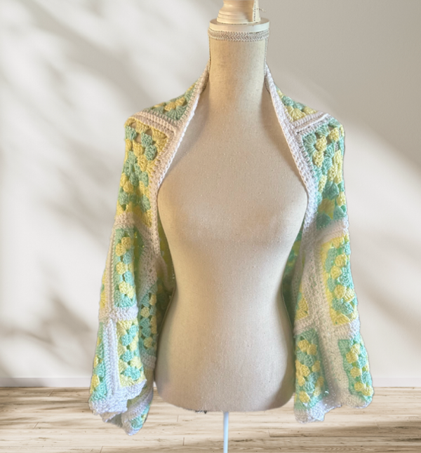 Granny Square Circular Cardigan