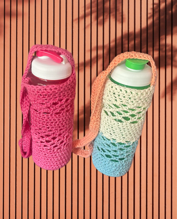Water bottle holders with water bottle