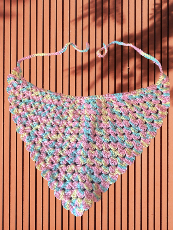 Pink Flower Garden Bandana Size med/ lg