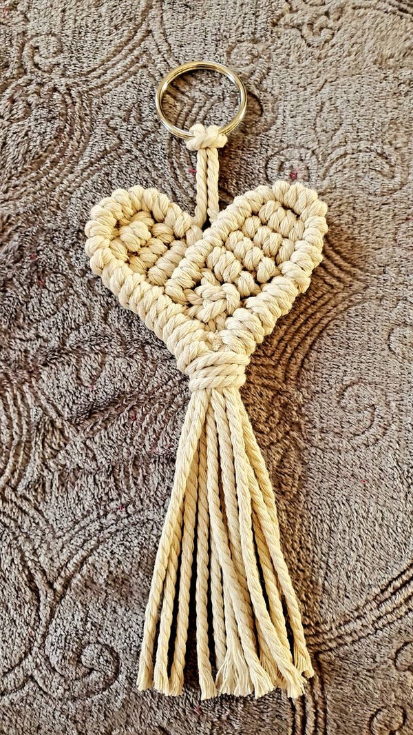 Heart Shaped Keychain with Tassel