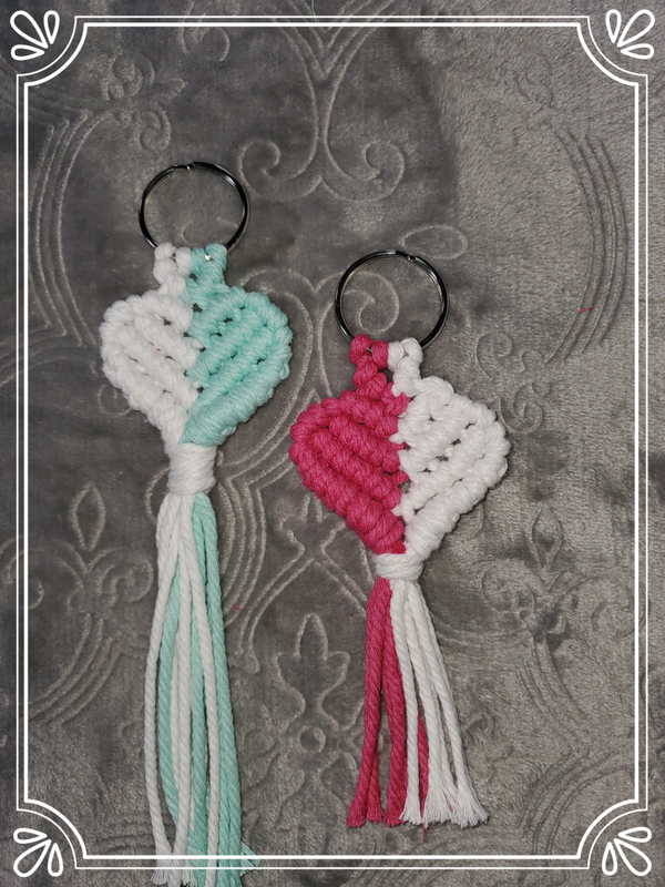Heart Shaped Keychains with Tassel