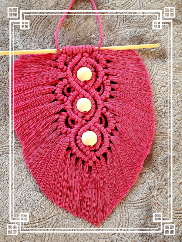 Set of 2 Feather/Leaf Mini Wall Hanging