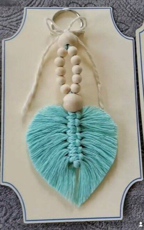 Leaf Beaded Keychain/ Bag Tassel