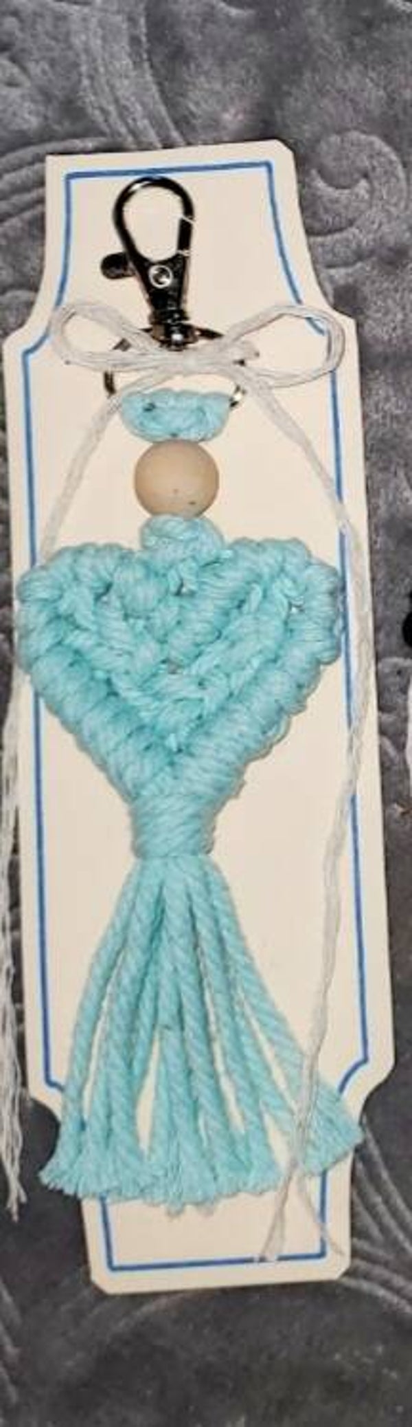 Beaded Heart Keychains/ Bag Tassel