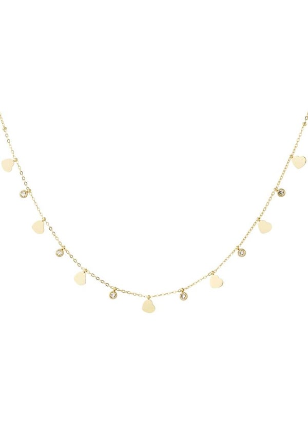 Bedelketting hart en diamanten