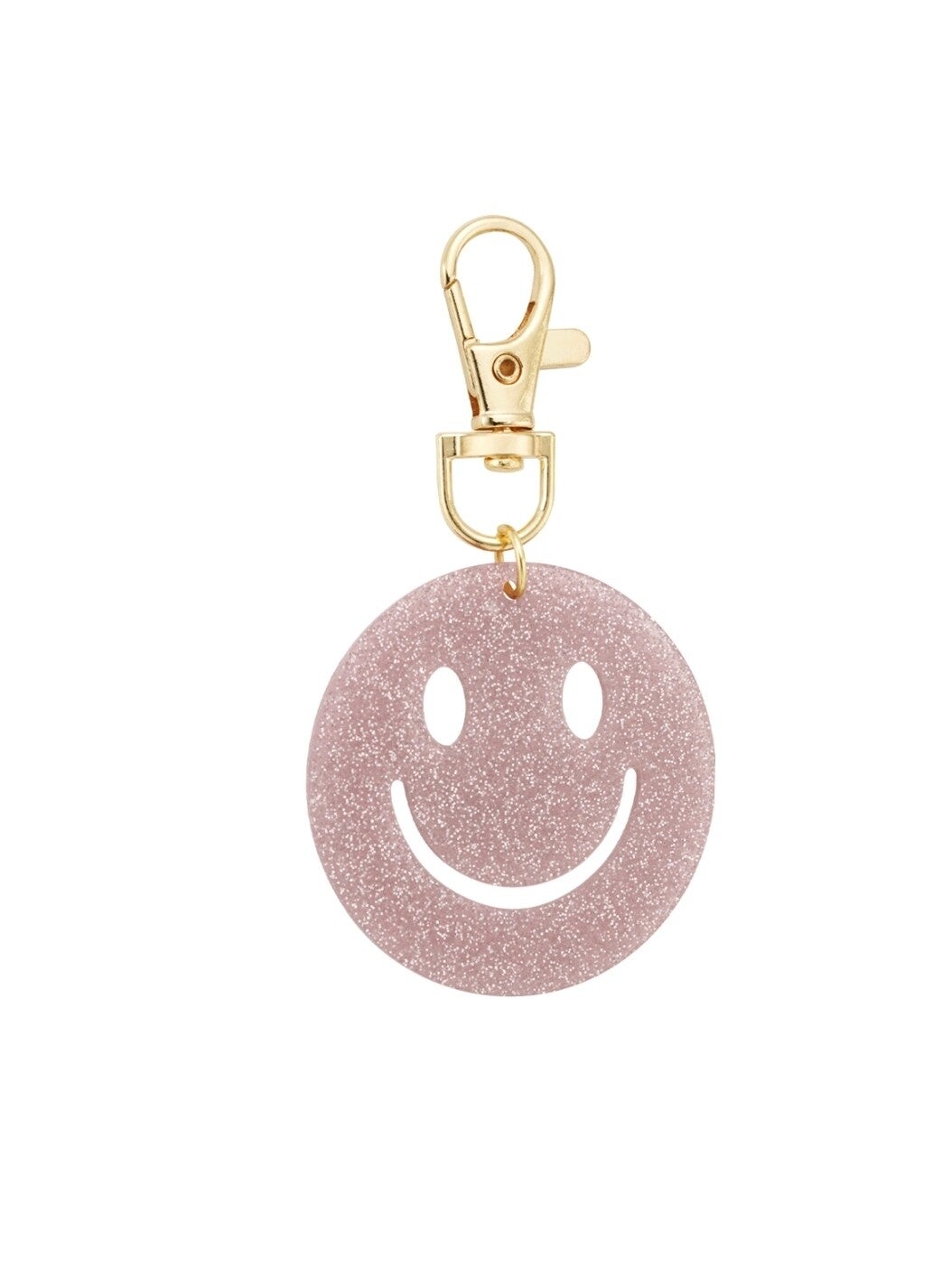 Sleutelhanger smiley roze