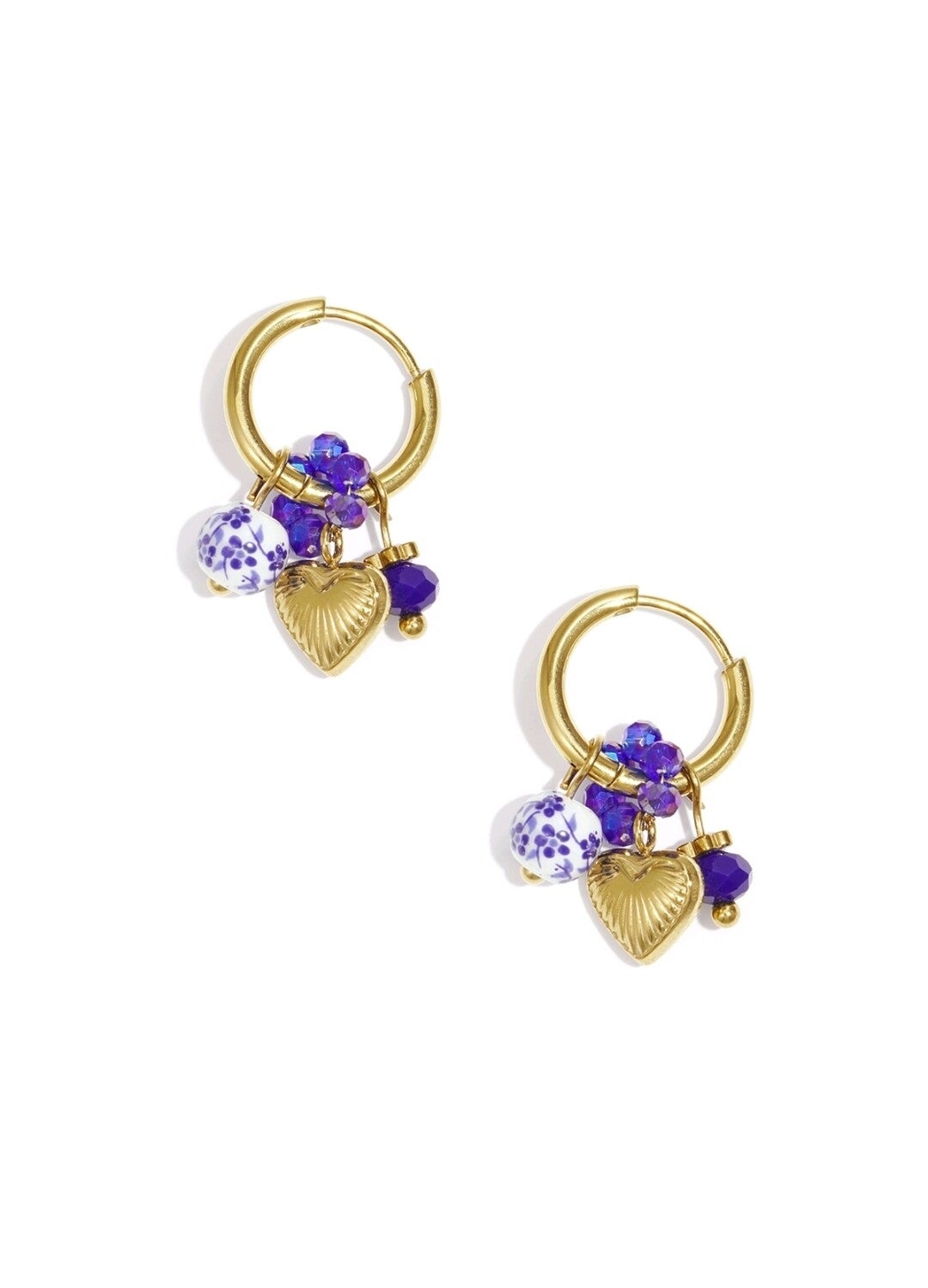 Oorbellen delfts blauw