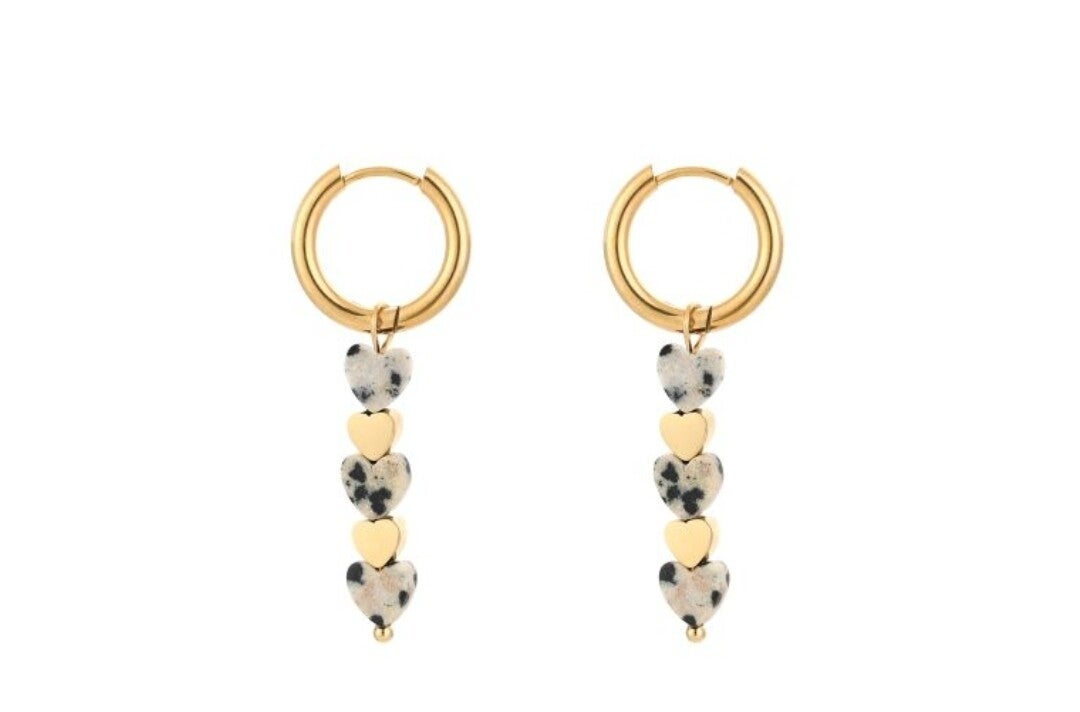 Oorbellen heart of stone