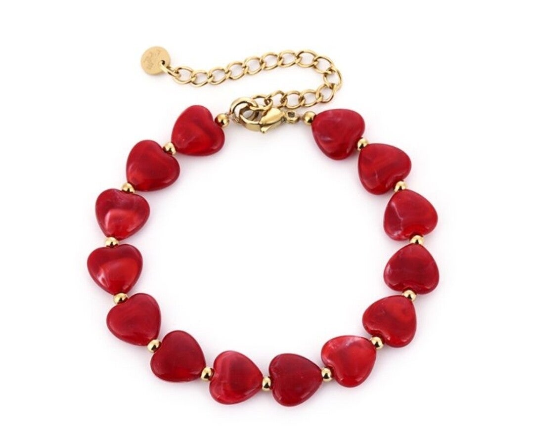 Armband hartjes klein