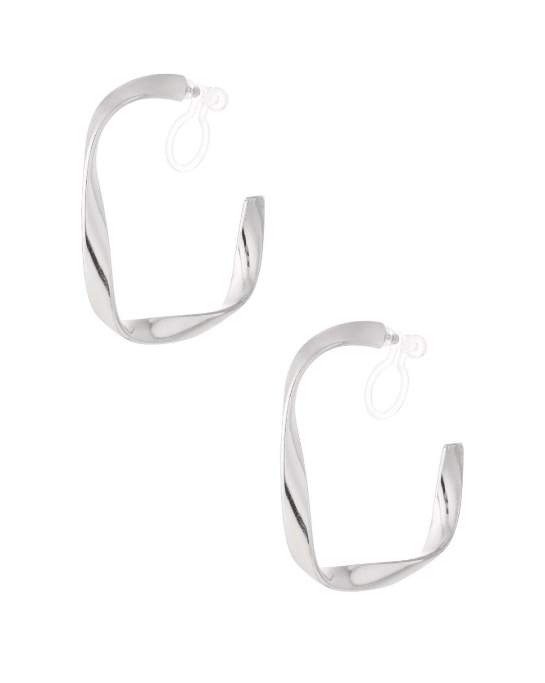 Gebogen clip oorbellen