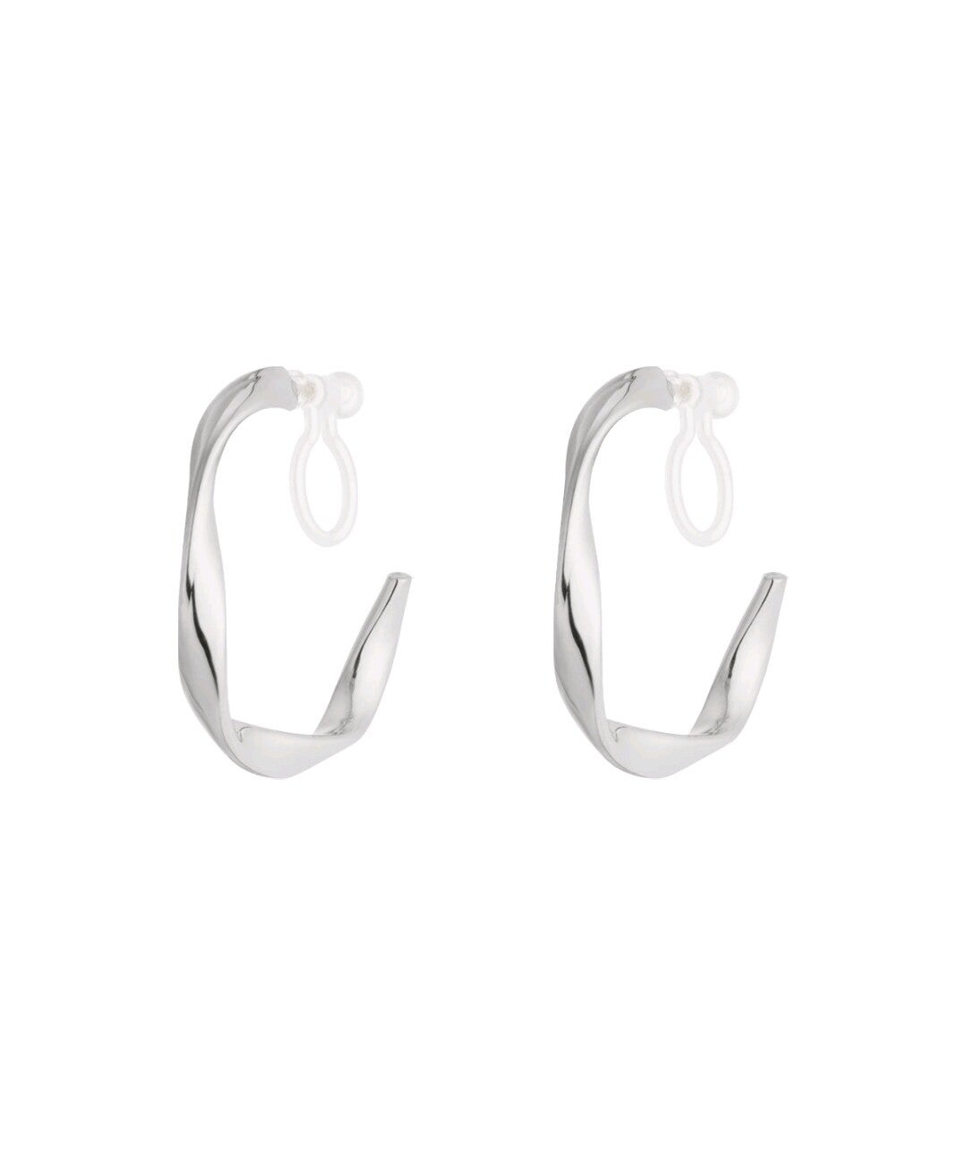 Curve clip oorbellen