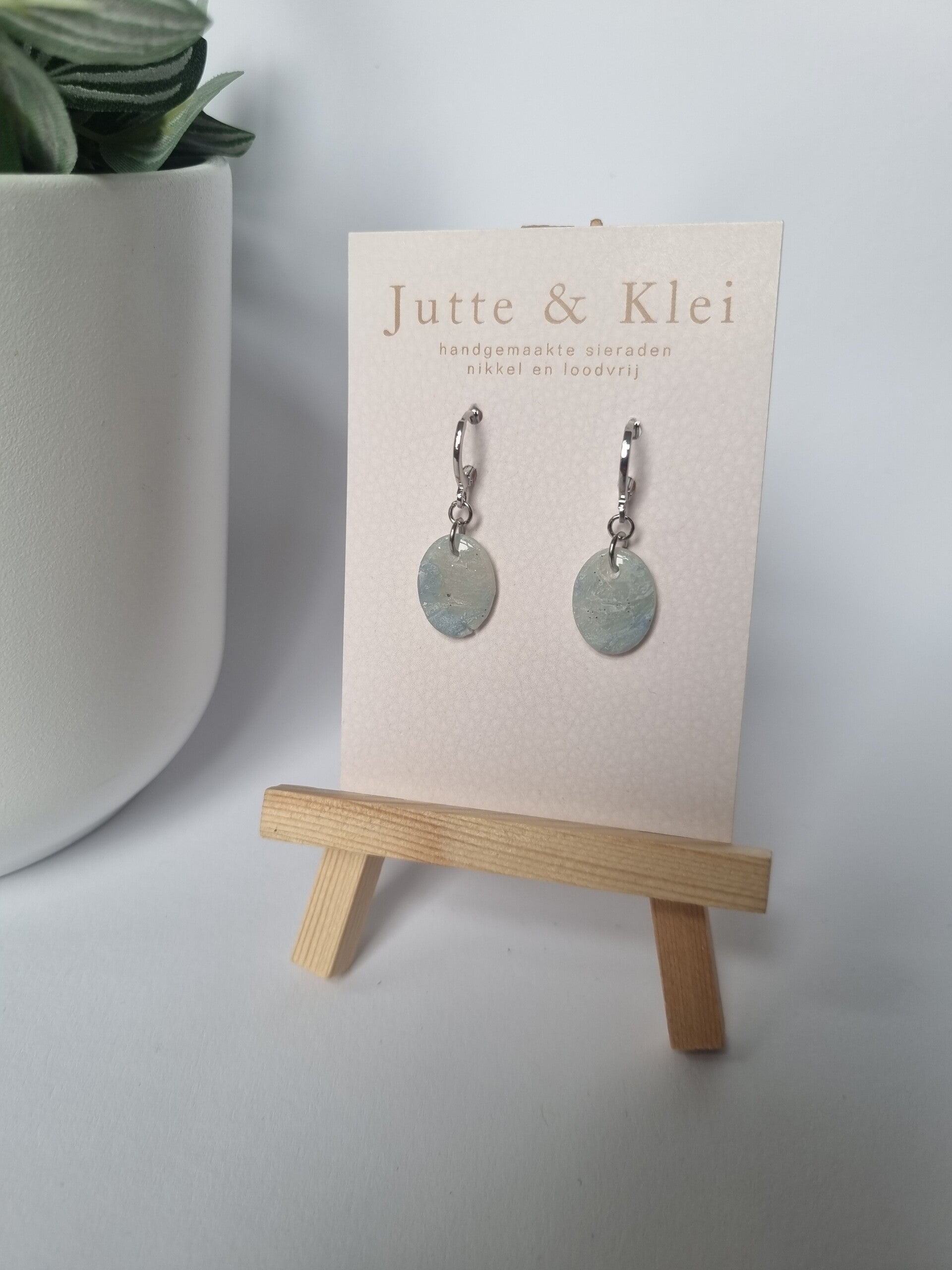 Ringetjes lichtblauw zilver