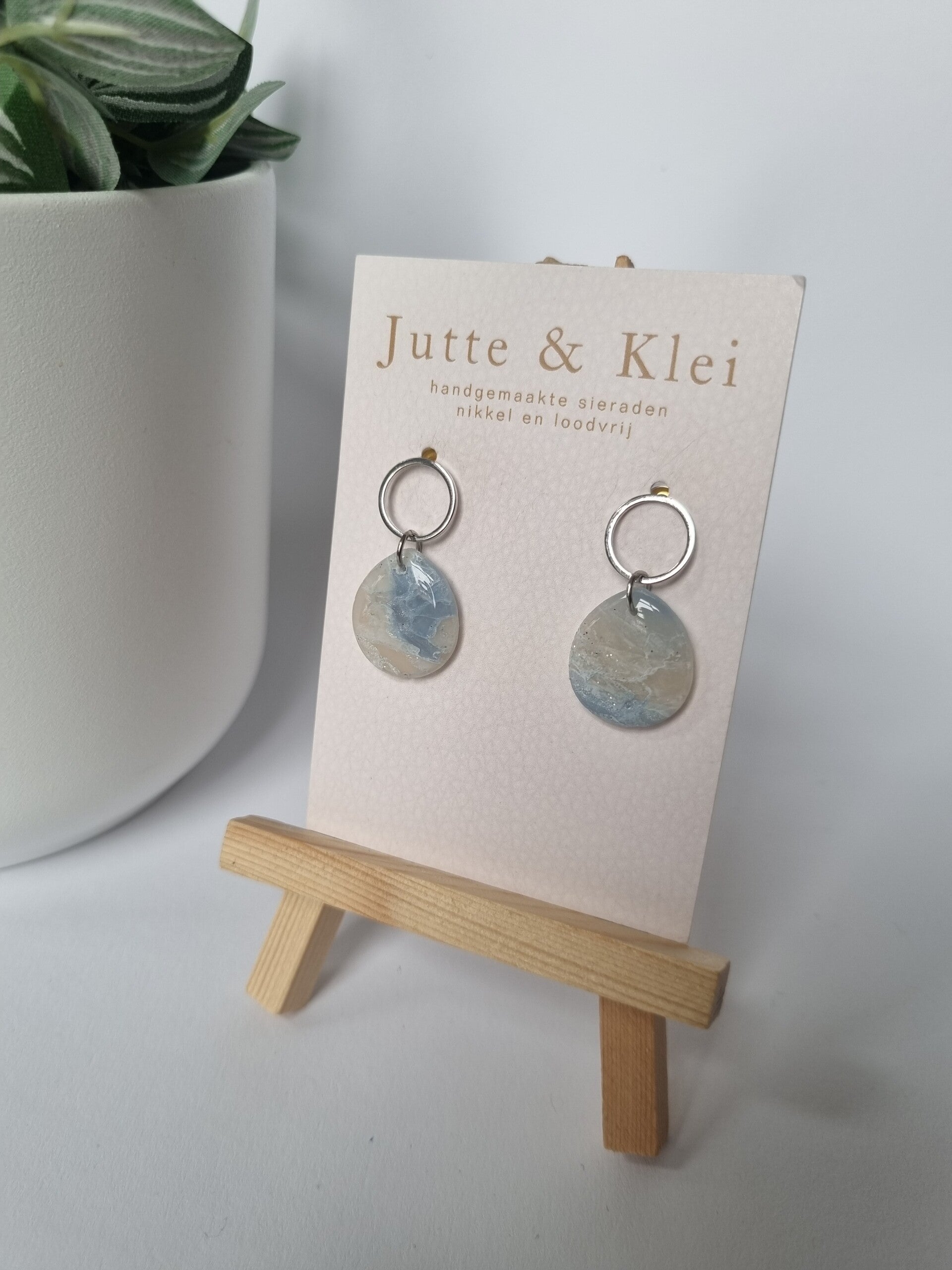 Druppel marble lichtblauw