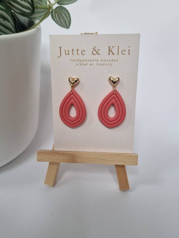 Druppel hart koraalroze