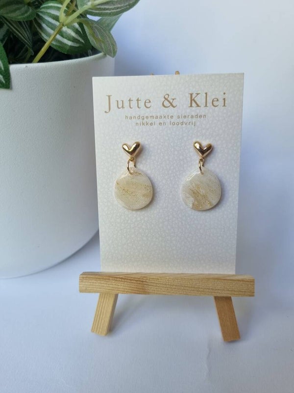 Wit marble hartje