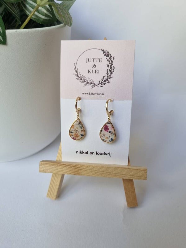 Hangertjes bloemprint