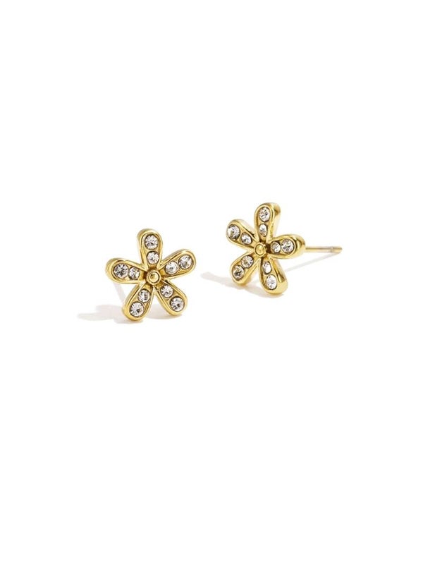 Knopje strass bloem