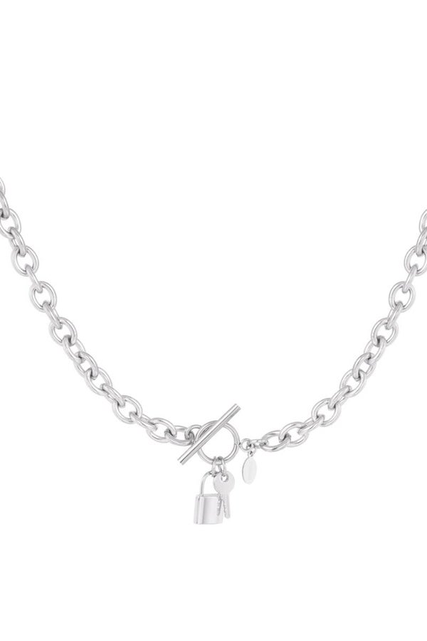 Ketting slotje zilver