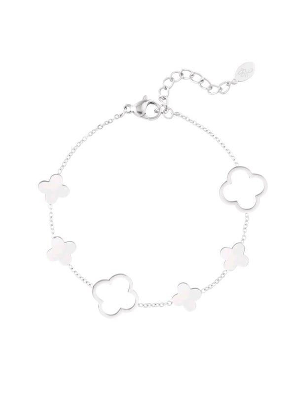 Armband klaver zilver