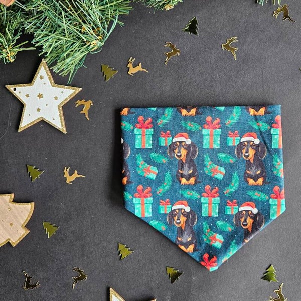 Limited edition kerst honden bandana Kerst teckel