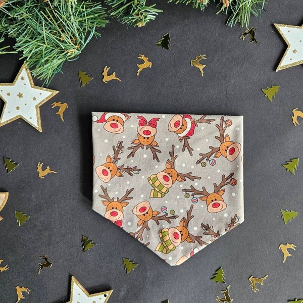 Limited edition kerst honden bandana Reindeers
