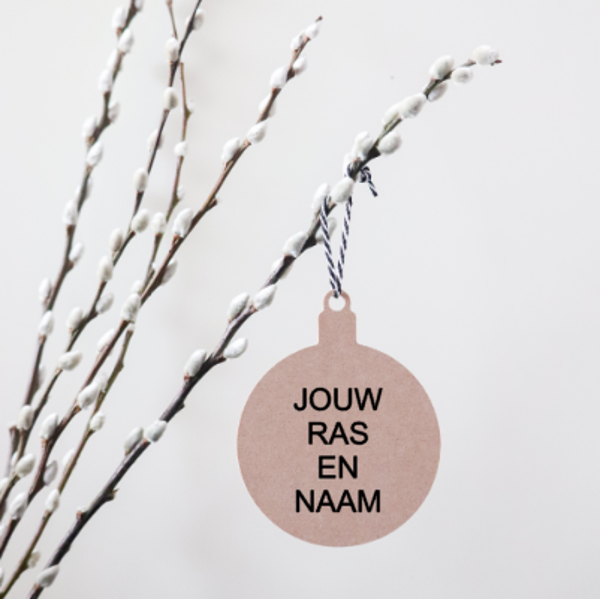 Kerstbal met eigen tekst of ontwerp