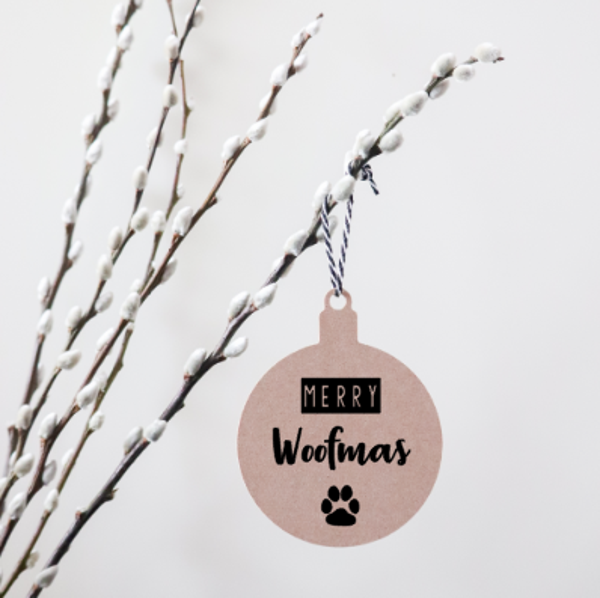 Kerstbal Merry Woofmas