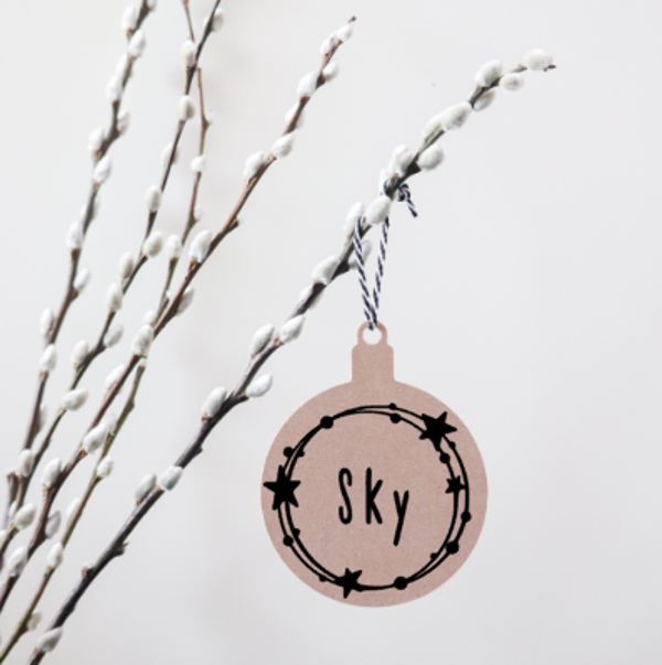 Kerstbal met eigen naam