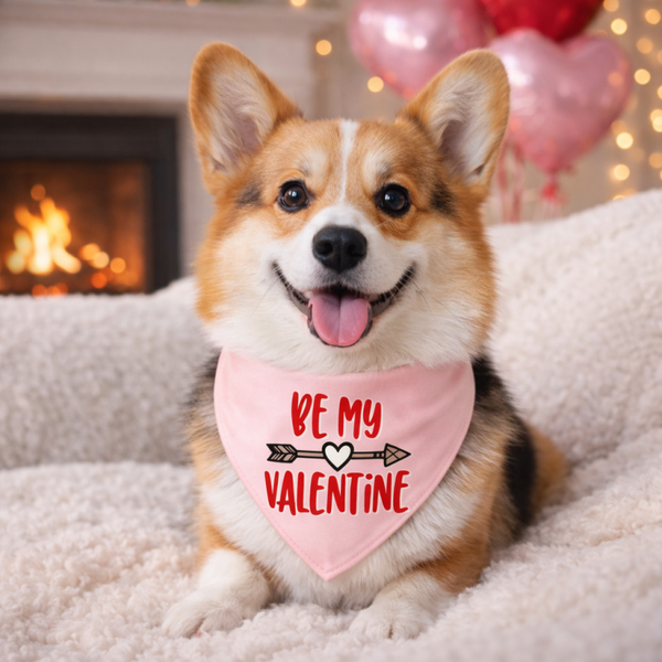 Valentijn Bandana voor honden Be my Valentine