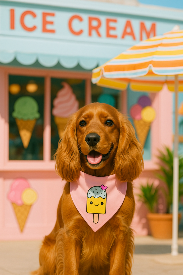 Zomer honden bandana Ice cream is my love language