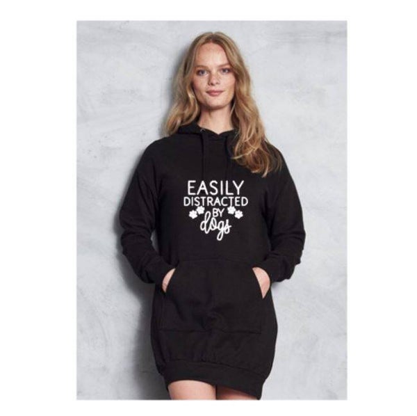 Hoodie Dress Easily distracted by dogs