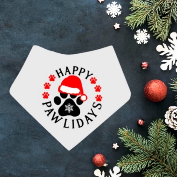 Honden kerst bandana Happy Pawlidays