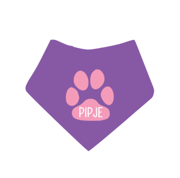 Honden bandana met eigen naam