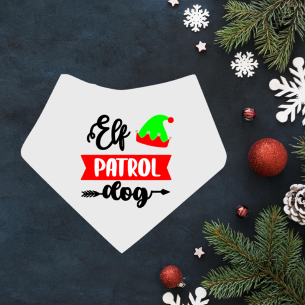 Honden kerst bandana Elf Patrol Dog