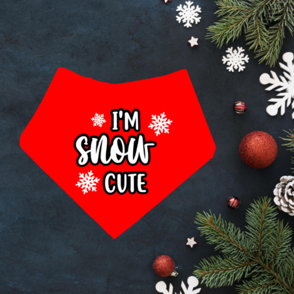 Honden kerst bandana I'm snow cute