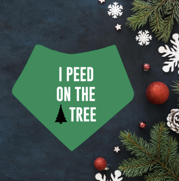 Honden kerst bandana I peed on the tree