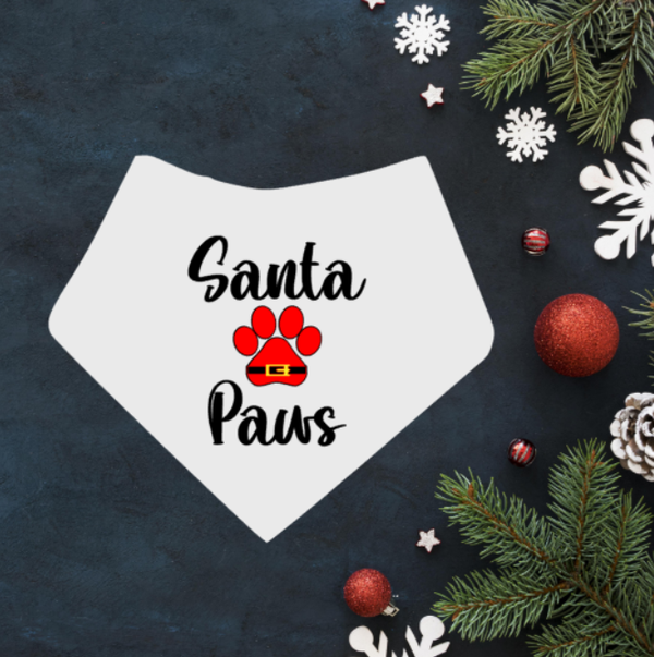 Honden kerst bandana Santa Paws