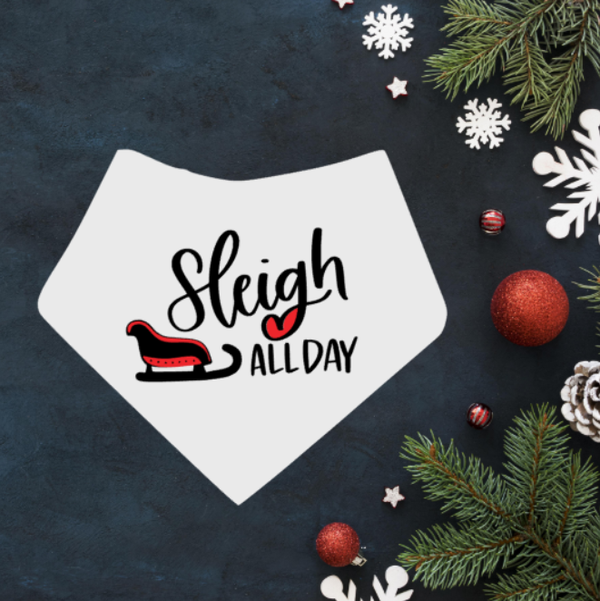 Honden kerst bandana Sleigh all day