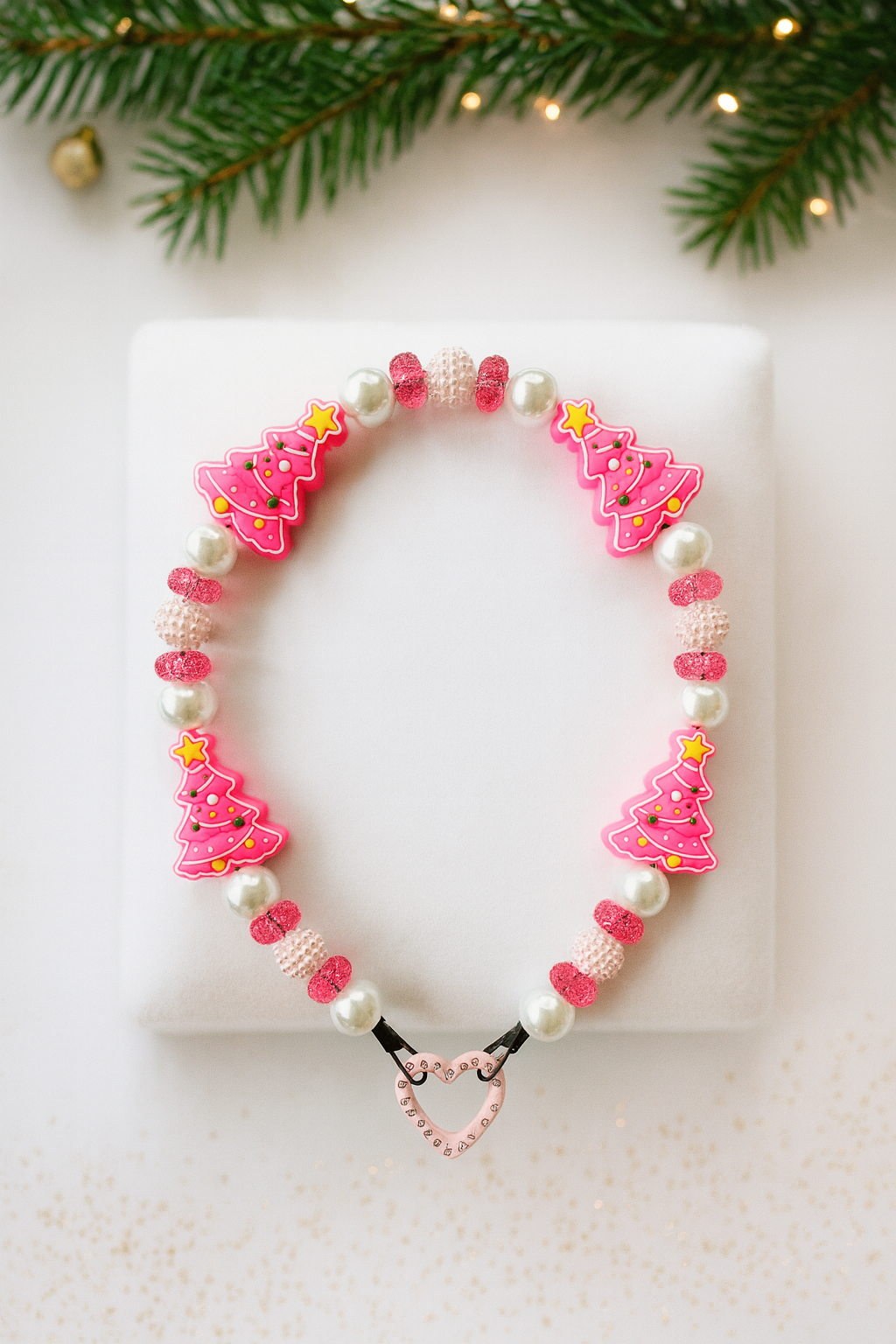 Honden ketting kerst Pinkmas Magic