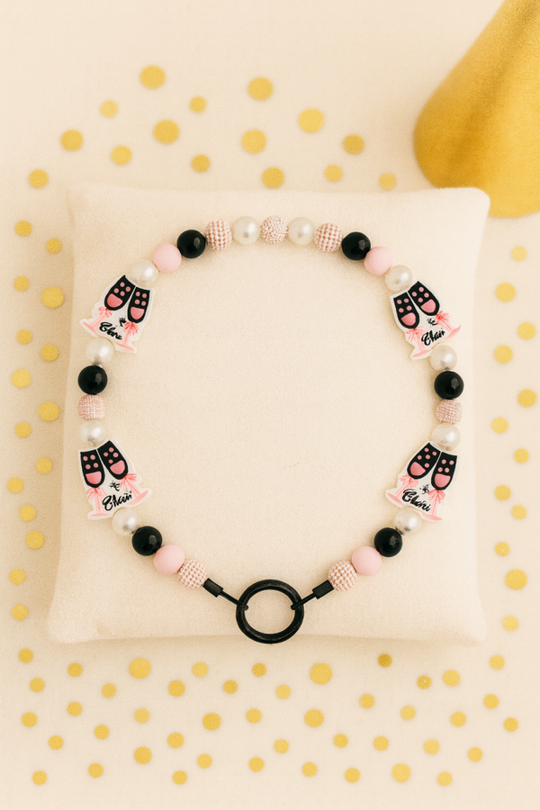 Honden ketting Pink Party Cheers
