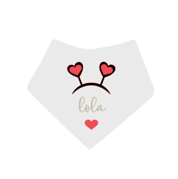 Valentijn honden bandana met eigen naam