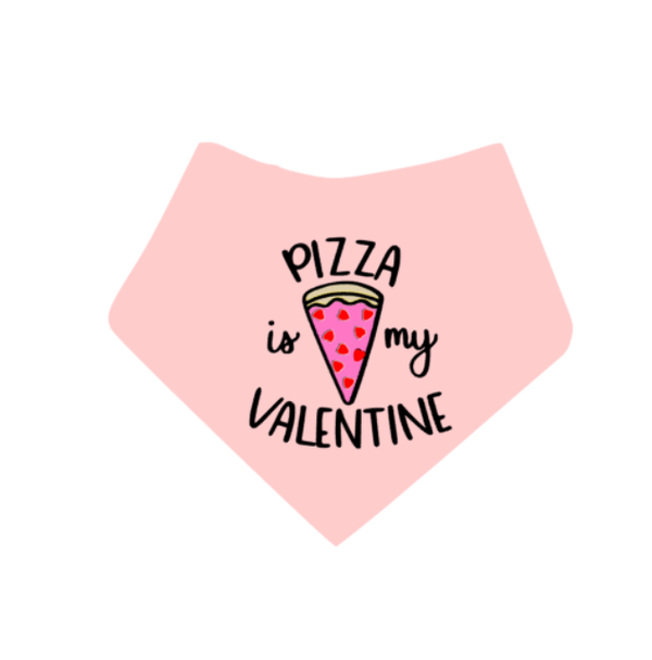 Valentijn honden bandana Pizza is my Valentine